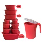 Kit Pote de Plástico e Jarra Vasilhas 11 Peças | Shopee Brasil